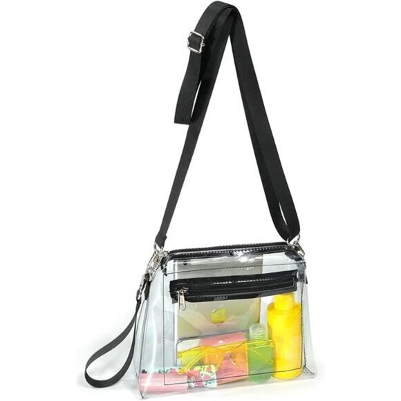 Clear Bag Stadium Approved Crossbody Small, Concert Festival Sports Events - Picture 1 of 6
